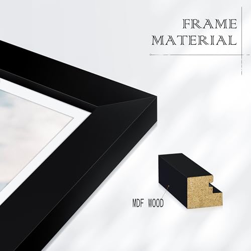 Picrit 8x24 Black Collage Picture Frame 3 Pack, Fits Five 4x6 Photos or One 8x24 Picture, Gallery Frame Set - Poster Frames for Horizontal or Vertical Display