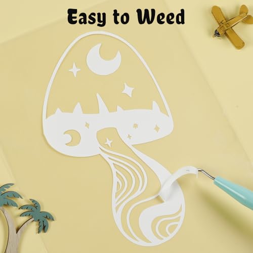 htvront heat transfer vinyl white htv rolls - 1234 x 15ft white iron on vinyl for all cutting machines white htv vinyl for shirts - easy to cut amp weed for heat vinyl design