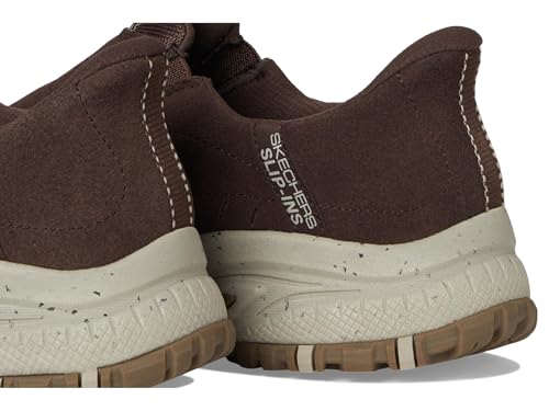 Skechers Men's Hillcrest Cedar Root Hands Free Slip-in Sneaker,Brown,8.5
