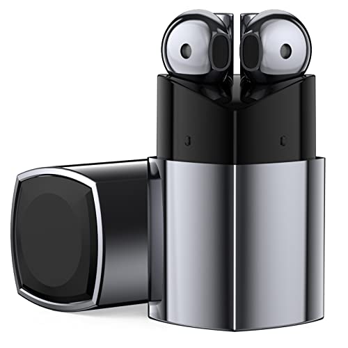 Bluetooth Kopfhörer, Lippenstift Kopfhörer Kabellos mit Integriertem Mikrofon, Touch-Steuerung, 90 Tage Standby-Zeit, HiFi-Stereo, modisches Design-(Grau) Cover