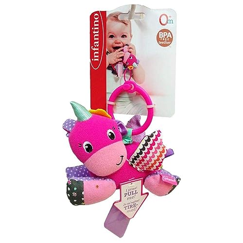 Mobile com Mordedor Unicornio, Infantino, Rosa