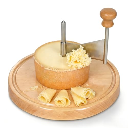 Cheese Curler Wheel with Wood Base for Tête de Moine