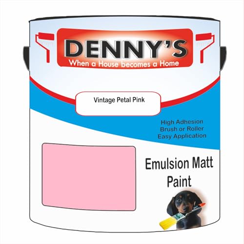 Premium Interior Wall & Ceiling Emulsion Paint – Vintage Petal Pink – Rich Matt Finish, Durable & Washable, Low Odour, Ideal for Living Rooms, Bedrooms & Hallways (250ML Tin)