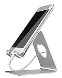 Adaker Cell Phone Stand,iPhone Dock,Desktop Cradle,Stand For Switch, All Android Smartphone,iPhone 6 6s 7 8 X Plus 5 5s 5c All-New Fire Tablet Charging, Phone Accessories Desk,Silver