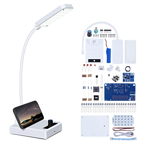 MIOYOOW Soldering Practice Kit – Build Your Own LED Desk Lamp, DIY Rechargeable Gooseneck Light with Adjustable Brightness, STEM Electronics Soldering Project for Students