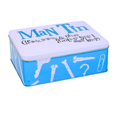 The Bright Side Man Tin storage box White