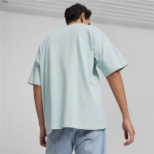 Image of PUMA Mens Better Classics Oversized Logo Crew Neck Short Sleeve Casual Tops Casual