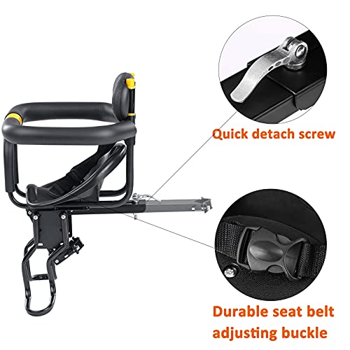 Innolife Kids Bike Seat, Front Mounted Child Bike Seat With Guadrail Front Bike Seat For 8M - 6Y Children, Kids,Toddlers #TOP3