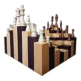 3D Chess Board - Large Handmade Wooden Set