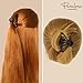 Parcelona French Rain Drop Small 2 3/4 Inch Celluloid Shell Claw Jaw Hair Clip for Fine Hair Types (Shell)