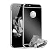 Produktbild ZhinkArts Handyhülle kompatibel mit Apple iPhone 6 / 6S Schwarz - TPU Silikon Case Backcover Schutzhülle in Schwarz Spiegel/spiegelnd