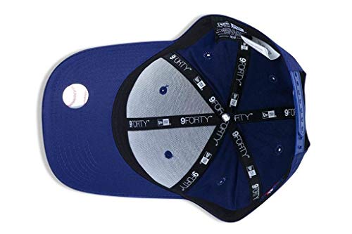 Bone New Era 9FORTY MLB Los Angeles Dodgers Aba Curva Snapback Azul