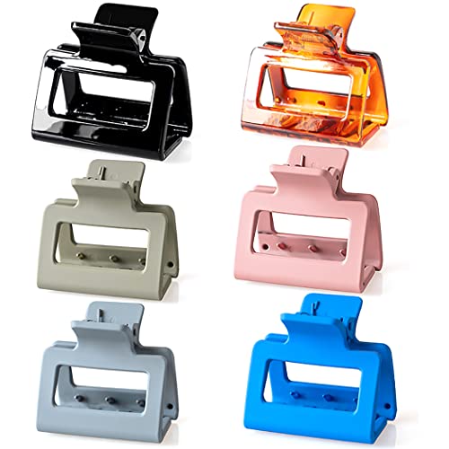 CACAZI Clip À Griffe De Cheveux Carré: 6 PièCes Petit Titulaire De Coiffure Forte Tenue Vintage Réutilisable Nonslip Pince Pince Pince De Cheveux Femmes Accessoires De Cheveux Cover