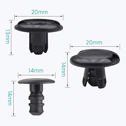 Lantee 50 Pcs Car Front Fender & Bumper Support Push-Type Retainer Clips For Honda Acura 91512-Sx0-003 & Mitsubishi Mu000319 #TOP2