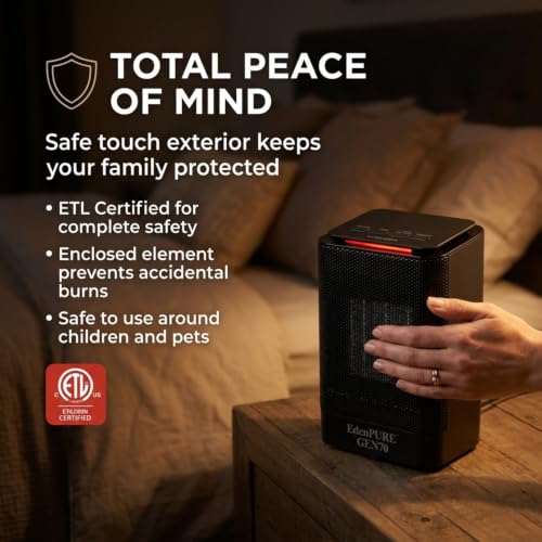 Image of EdenPURE GEN70 Infrared Heater and Cooler for Indoor Portable Bedroom Use
