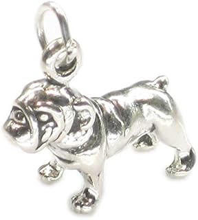 Bulldog sterling silver charm Dog .925 x 1 Bull Dogs charms