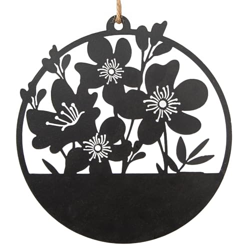 Logbuch-Verlag Türkranz mit Blumen aus Metall Dekokranz Metallring...