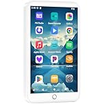 Fanvace 32GB MP3 Players with Bluetooth WiFi, Android 13 MP3 MP4 Players with 4" Touchscreen and Speaker, Spotify Music Player with Audible, Amazon Music, Play Store (White)