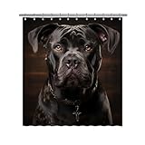 Ganshan Bi Funny Cane Corso Dog Shower Curtain for Bathroom Home Decor Dog Puppy Pet Animal Print Bath Curtains with 12 Hooks 66x72 Inch Style 4