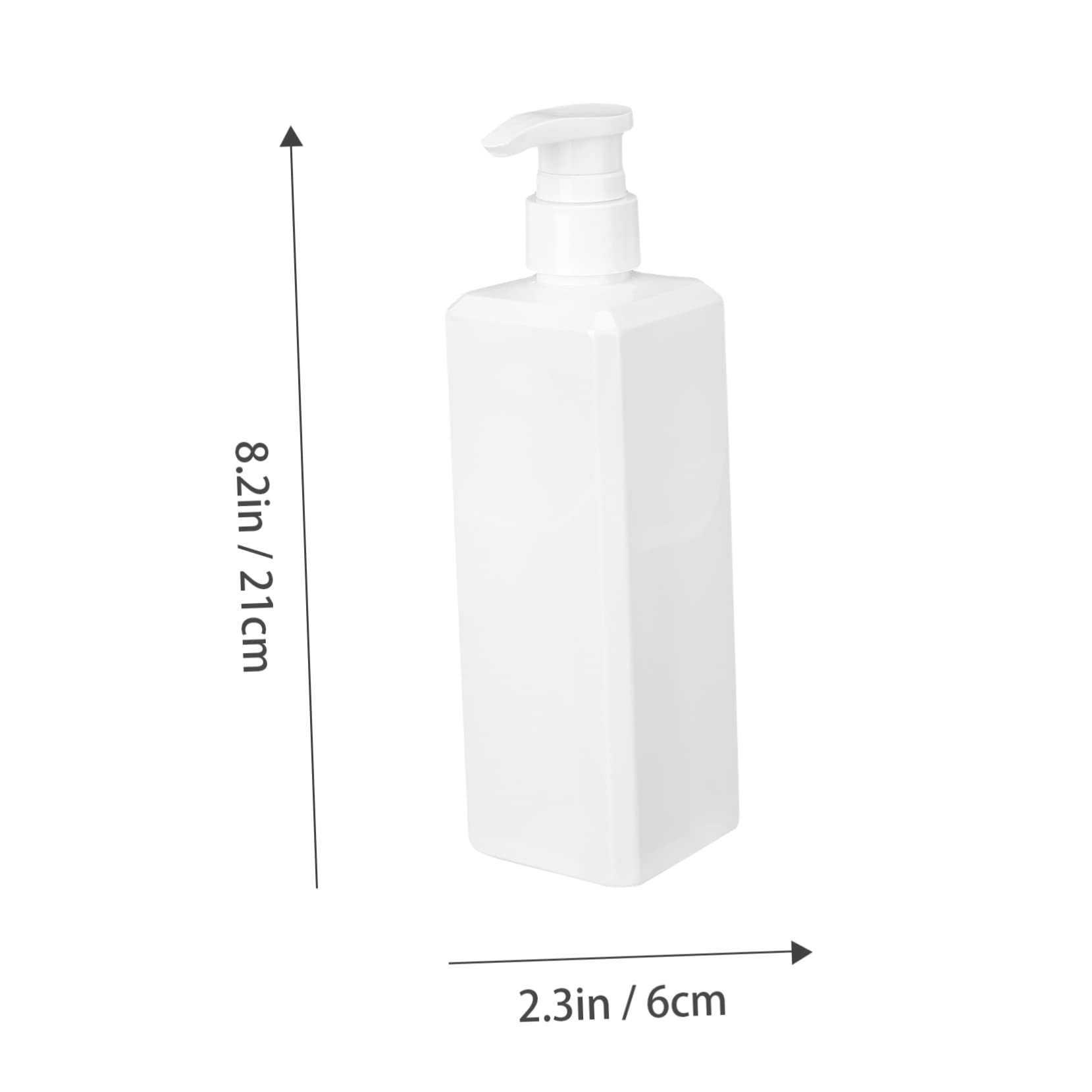 HOOTNEE 1pc White Liquid Soap and Shampoo Pump Bottle Refillable Container for Shower Gel and Lotion Convenient Press for Easy Use and Cleaning