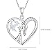 STARCHENIE Giraffe Necklace for Women 925 Sterling Silver Heart Animal Pendant April Birthstone Created Diamond Cubic Zirconia Jewelry