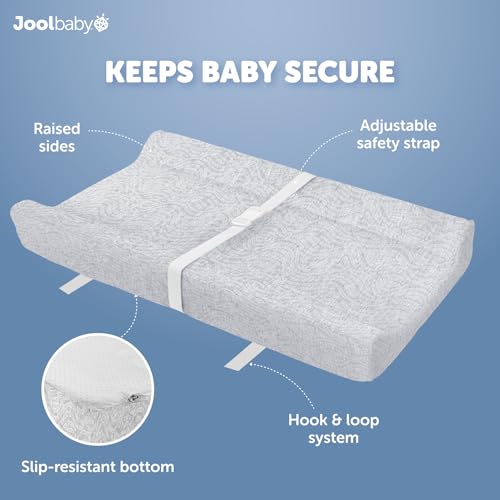 image for Jool Baby Soft Changing Pad + Washable Cover, Non-Slip - Fits Standard