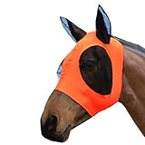 HR Farm Horse Fly Mask with Ears Comfort Elasticity Lycra Horse Eye UV Protection