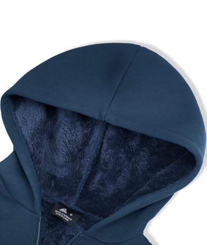 Image of ZITY Boys Zip Up Hoodie Fleece Jacket Kids Sherpa Lined Sweatshirts Outerwear Unisex Warm Winter Coat 6-15 Years Old