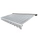 Produktbild Elektrische Kassetten-Markise T123, Vollkassette Volant 4,5x3m - Polyester Grau/Weiß