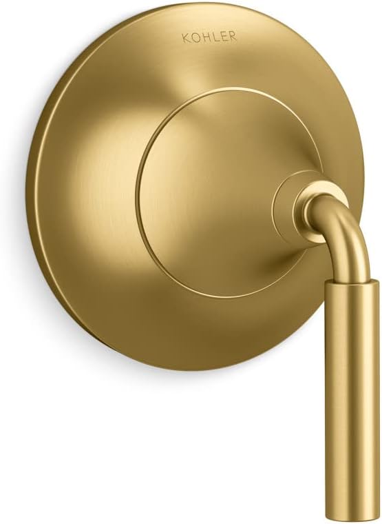 KOHLER T23955-4-2MB Tone MasterShower Single-Handle Transfer Valve Trim Kit, Wall-Mount, Valve Required, Vibrant Brushed Moderne Brass