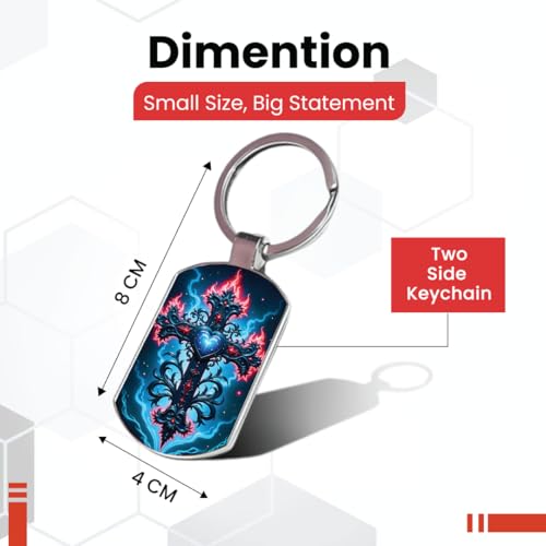 Image of Stylish Metal Keychains with Permanent Glossy Print - Inspirational Quotes & Spiritual Designs - Perfect Key chains for loved ones, Personal Use, Gifts & Return Gifts