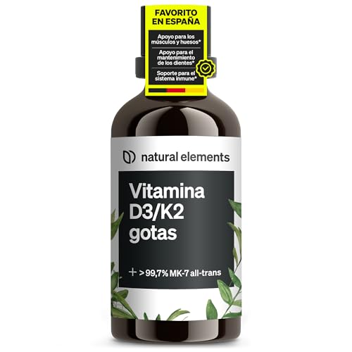 Vitamina D3 + K2 en gotas, 50 ml - Primera calidad: >99,8% all-trans