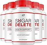 Sugar Delete Capsules – SugarDelete Sugar Optimizer Advanced Supplement, All Natural Formula to Maintain Healthy Levels, Maximum Strength, Sugar Delete Reviews (5 Pack - 300 Capsules)