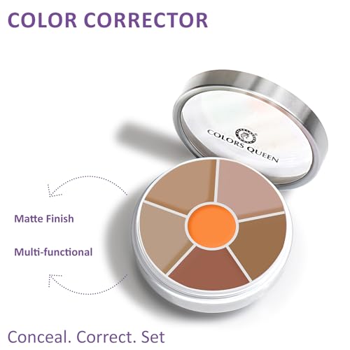 Image of Colors Queen Light Weight Multi-Purpose Matte Concealer Color Corrector Palette | Creamy Matte Finish, Easy to Blend Hydrating Formula | Long Lasting & Waterproof Concealer for Face Makeup (03)