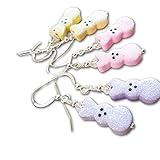 Easter Bunny Rabbit Earrings Sterling Silver