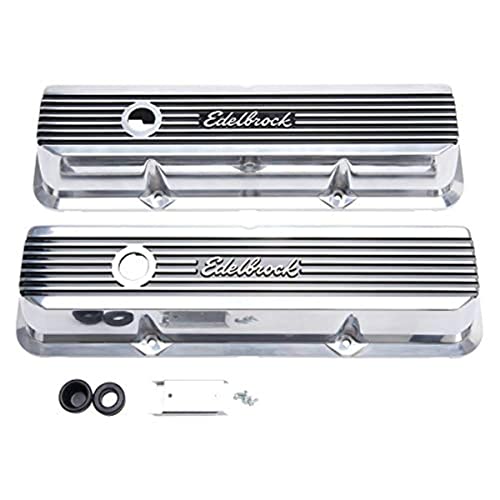 Edelbrock 4277 Elite Ii Series Valve Cover Polished Raised Fins 3.55 In. Overall Height Elite Ii Series Valve Cover #TOP2