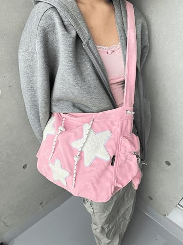 Image of Star Tote Hobo Bag Women Aesthetic Messenger Cute Bag Handbag Large Capacity Tote Shoulder Bag Casual Crossbody