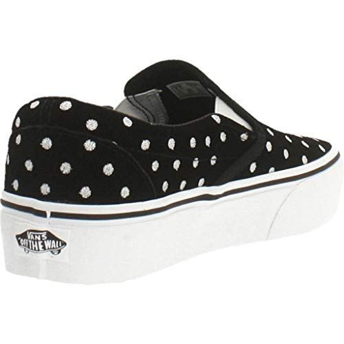Vans Vans Classic Slip-On Platform (Suede Polka Dot) Black/True White Womens 8.5 / Mens 7