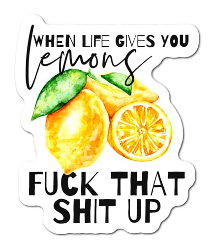 Life Gives Shit You Fugk That Text 3.51" x 4.0" Decal Sticker for Windows, Doors, Bumper, Laptops, Toolboxes, Car, Truck, and Outdoor Safe