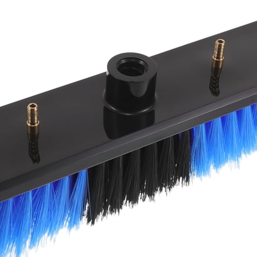 Brosse pour panneaux photovoltaïques à construction solide en plastique et acier durable