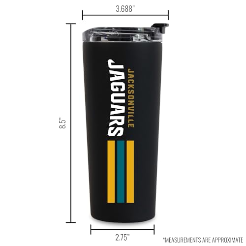 Image of Rico Industries NFL Football 24oz Stainless Steel Tumbler with Lid and Dual Functioning Lid