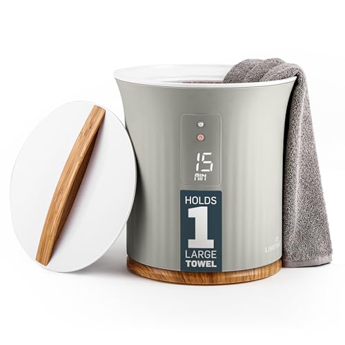 Live Fine Towel Warmer | Bucket Style Luxury Heater with LED Display, Adjustable Timer, Auto Shut-Off | Fits 40” x 70” Oversized Towel