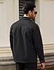 TACVASEN Bomber Jackets for Men UK Lightweight Casual Jacket with Pockets Fall Windbreaker for Work Walking Black,3XL #3