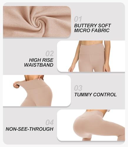 Image of ZOOSIXX High Waisted Leggings for Women Tummy Control Soft Workout Lounge Gym Pants