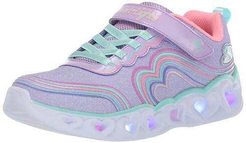 Skechers Unisex-Child Lights-Retro Hearts Sneaker