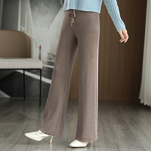 Pantalon en cachemire pour femme à jambe droite idéal pour un look cocooning chic