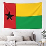 WSSYYBF Wandteppich mit Flagge von Guinea-Bissau, 152,4 x 101,6 cm, Wandbehang für Heimdekoration