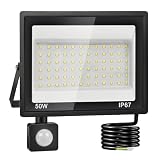 Plazique LED Strahler mit Bewegungsmelder Außen...