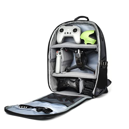 ELEOPTION �o�b�N�p�b�N ��e�ʃo�b�N�p�b�N �h���[�����[�o�b�O For DJI FPV �܂肽���ݎ� �h���� �ϖ��Ր� ���� (Black)