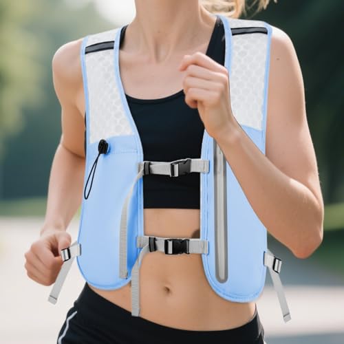 Chaleco de hidratación running con bolsillo seguro para móvil 5